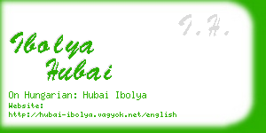 ibolya hubai business card